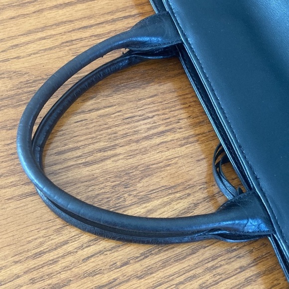 Etienne Aigner Black Leather Satchel - Picture 12 of 14